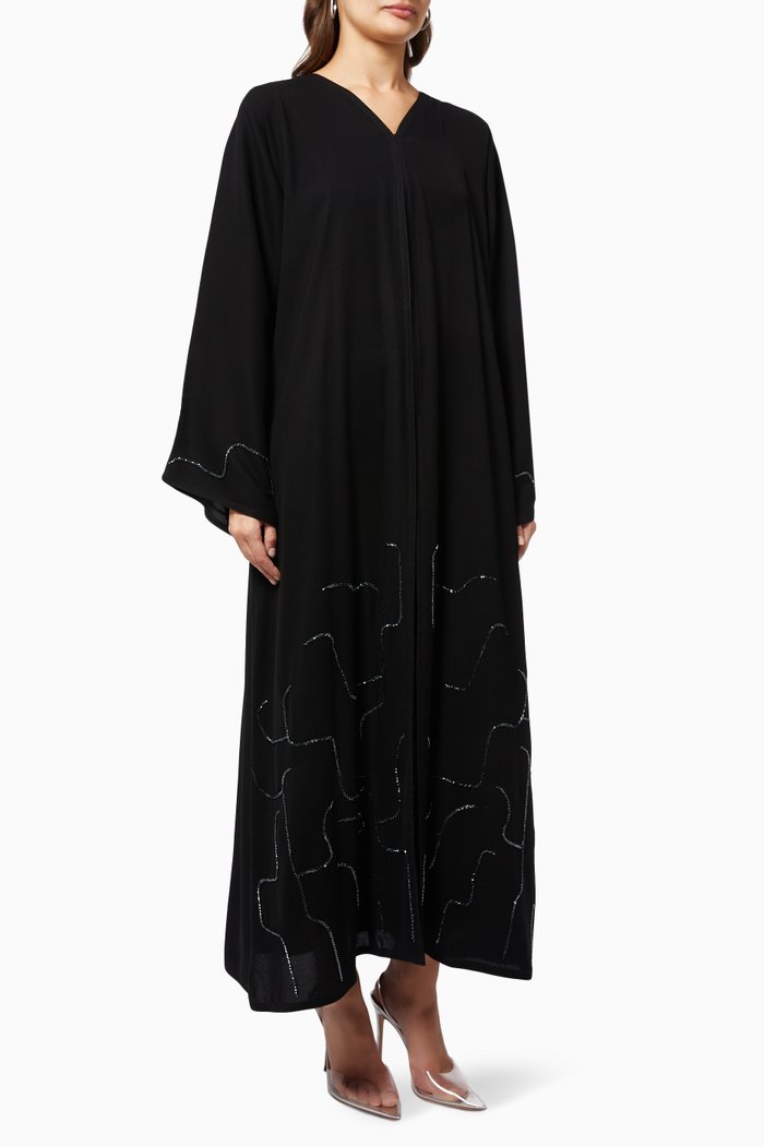 

Embellished Abaya, Black