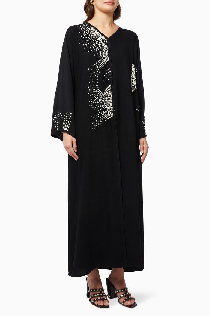 

Embellished Abaya, Black
