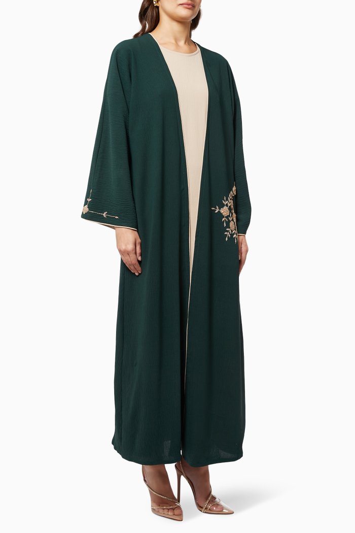 

Floral Abaya, Green