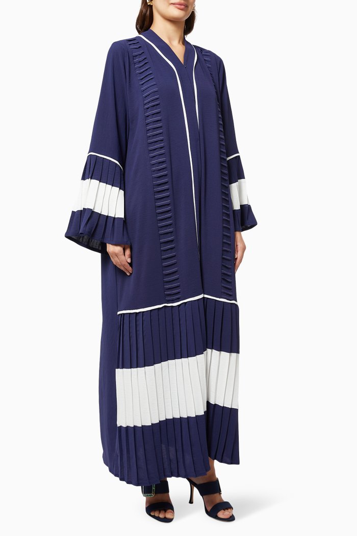 

Pleated Abaya, Blue