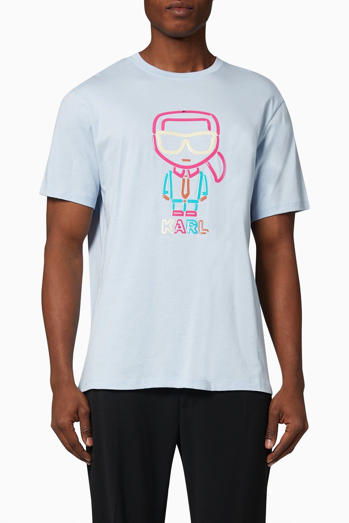 

Jelly Ikonik Karl Outline T-Shirt, Blue