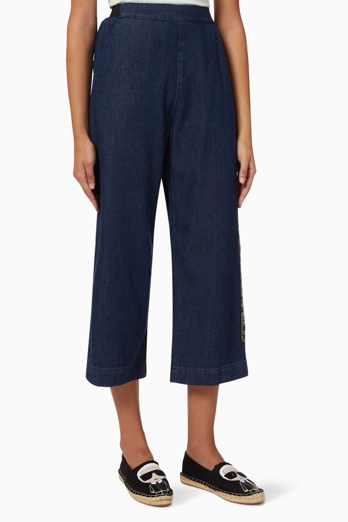 

Logo Culottes in Cotton, Blue