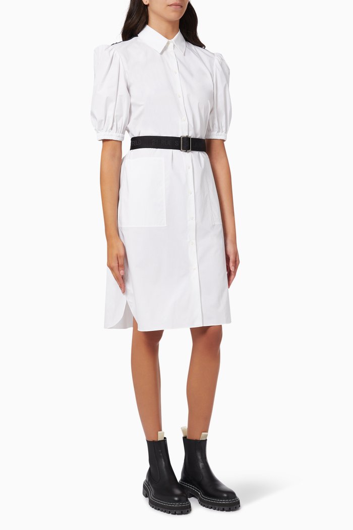 

Shirt Dress in Poplin, White