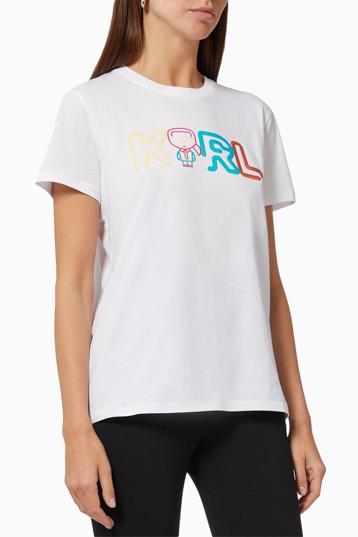 

Jelly Karl Logo T-Shirt in OPrganic Cotton, White