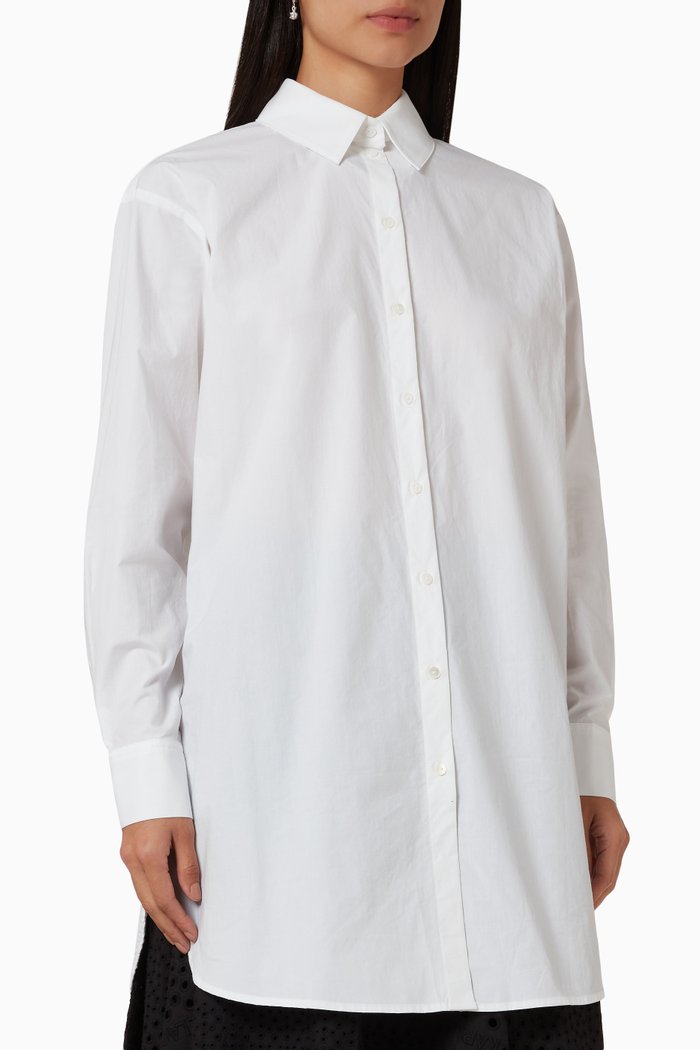 

Broderie Anglaise Tunic in Organic Cotton, White