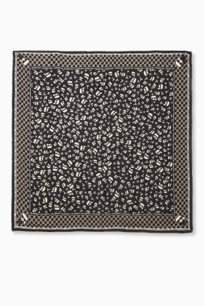 

K/Ikonik Printed Scarf, Black