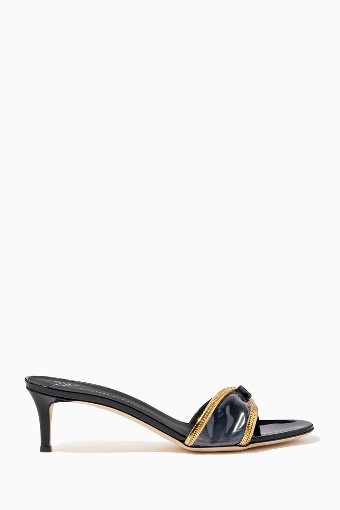 

GZ Infinity Kitten Heel Sandals in Leather, Black