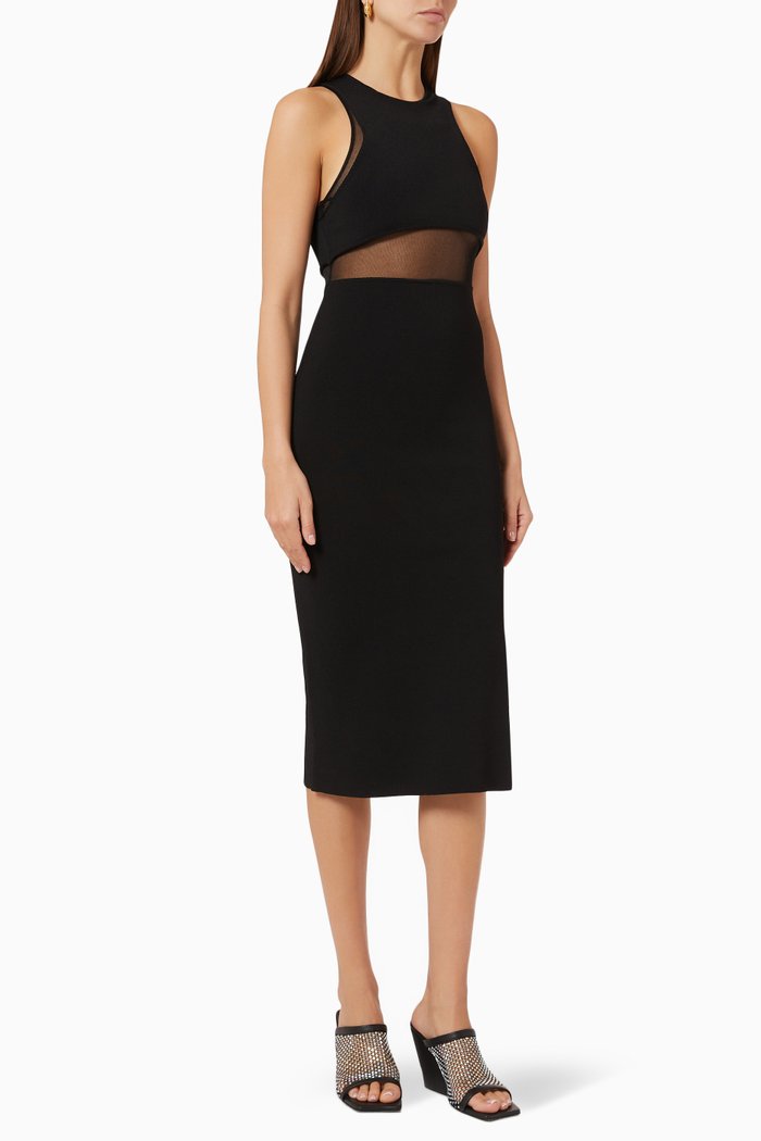 

Levels of Transparency Dress in Sustainable Viscose Knit, Black