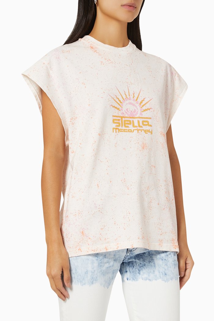 

New Age Logo Print T-shirt in Cotton Jersey, Neutral