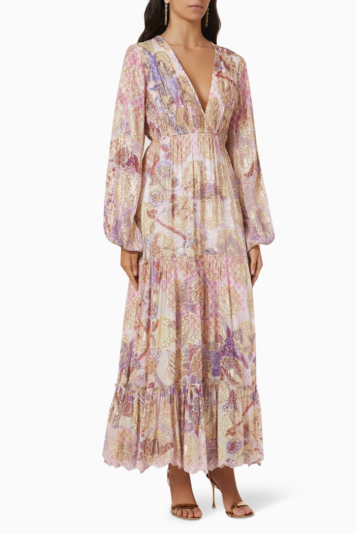 

Maxi Dress in Viscose Lurex, Purple