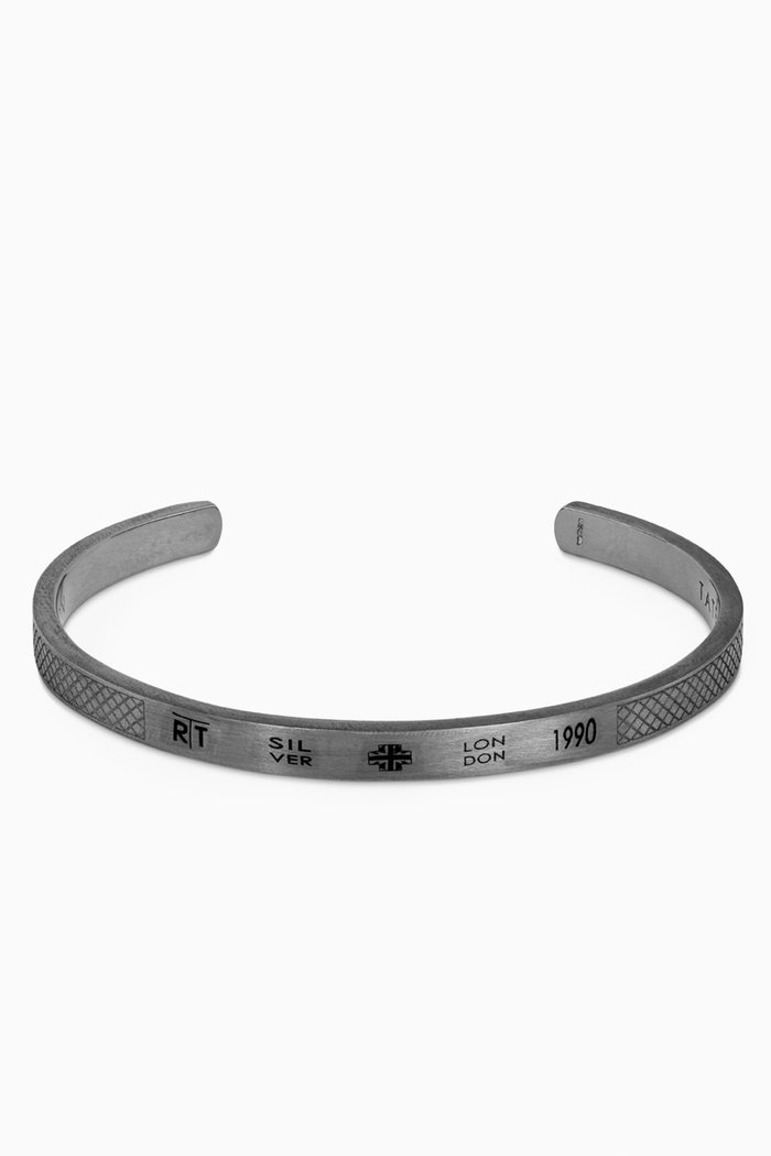 

Hallmark Bangle in Ruthenium-plated Sterling Silver, Grey
