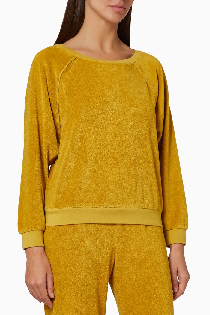 

The Saba Raglan Top in Beach Terry, Yellow