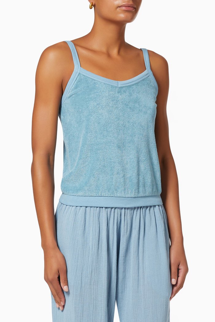 

Talos Tank Top in Beach Terry, Blue