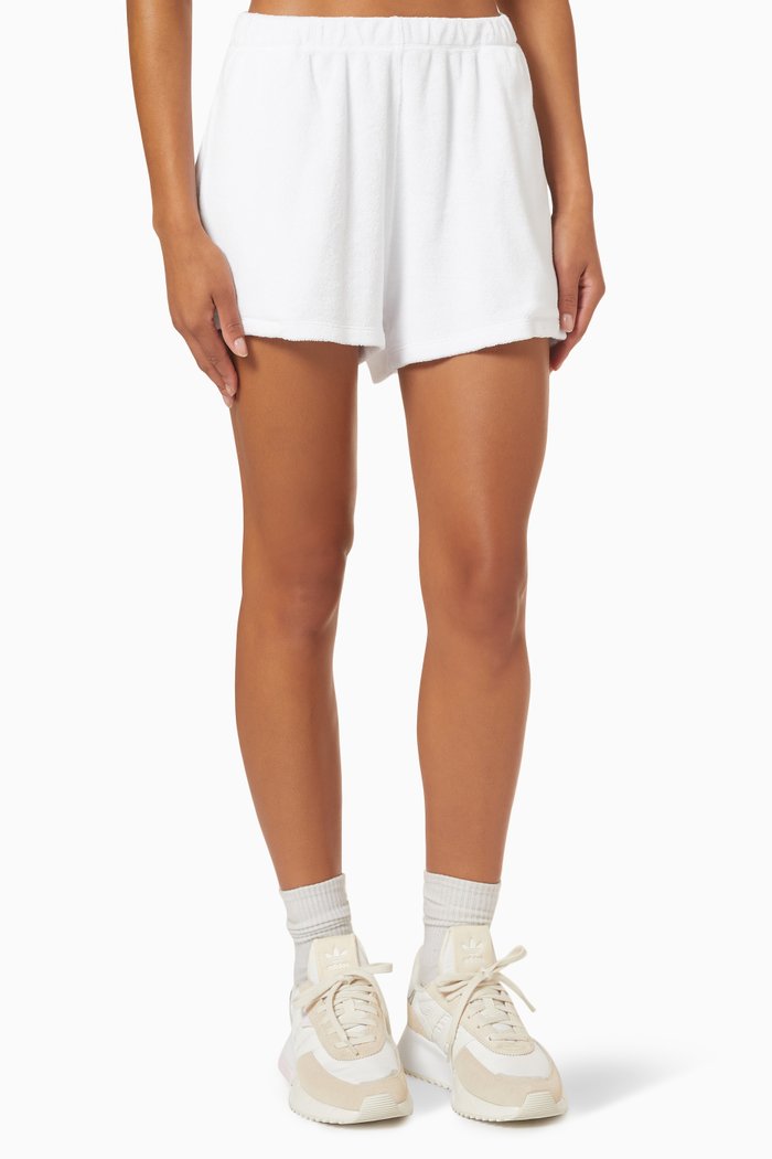 

Tefta Track Shorts in Beach Terry, White