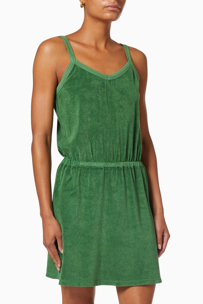 

Dita Tank Dress in Beach Terry, Green