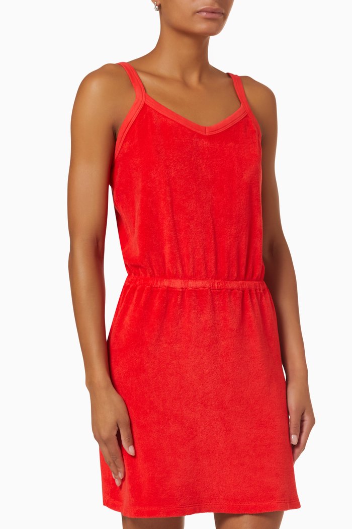 

Dita Tank Dress in Beach Terry, Red