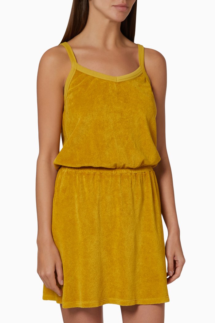

Dita Tank Dress in Beach Terry, Yellow