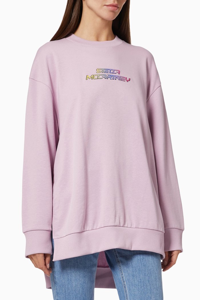 

Gel Logo Sweatshirt in Cotton Blend, Pink