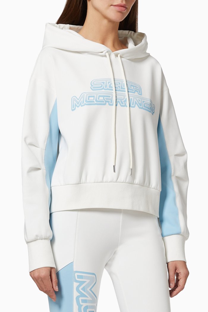 

Scuba Logo Hoodie in Recycled Nylon, White