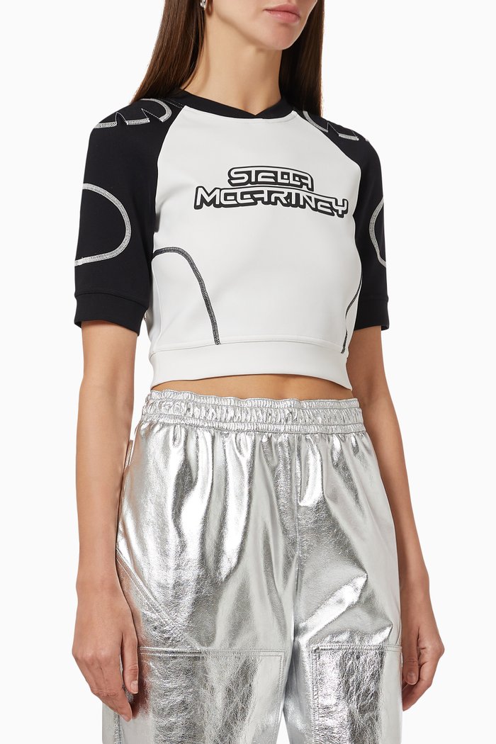 

Scuba Cropped T-shirt in Recycled Nylon, Neutral