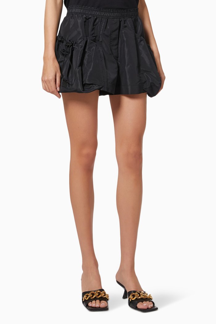 Baggy Pocket Shorts in Recycled Fabric, Black