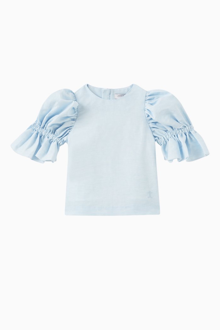 

Maiden Blouse in Cotton Blend, Blue