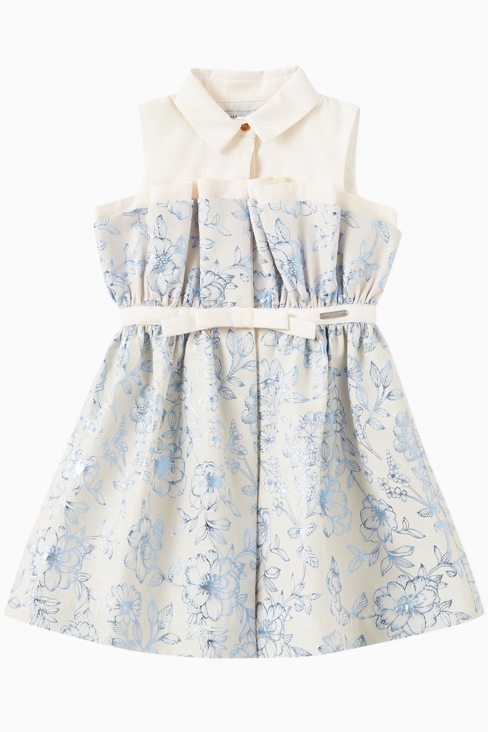 

Twilight Flower Print Romana Dress in Cotton, Multicolour