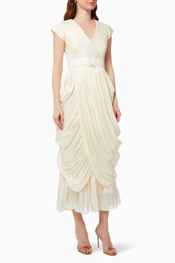 

Draped Skirt Dress, Neutral