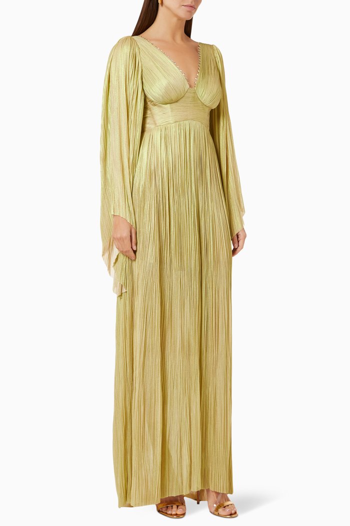 

Barbara Bustier Gown in Silk Tulle, Gold