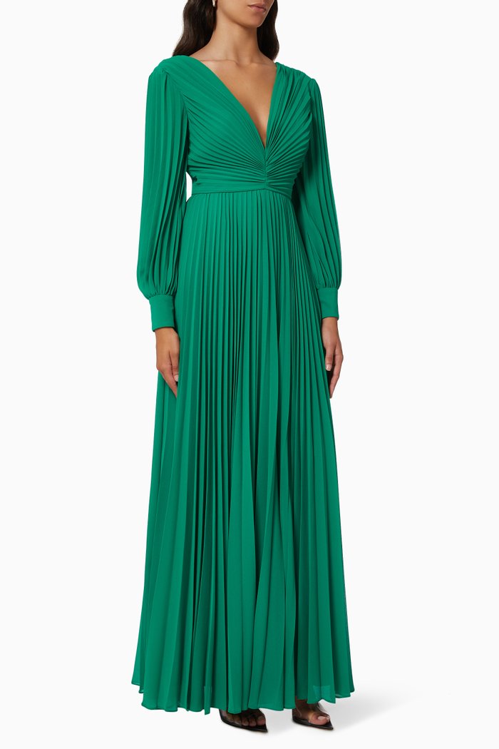 

Pleated Gown, Green