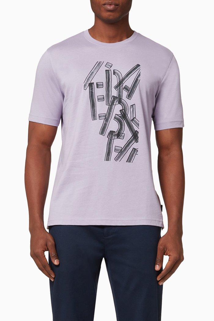 

Napier T-shirt in Organic Cotton Jersey, Purple