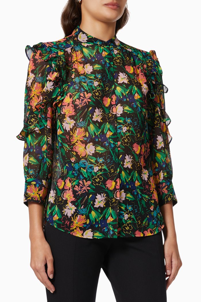 

Carita Blouse in Sheer Fabric, Black