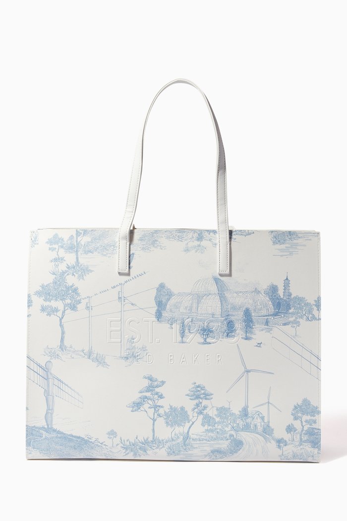 

Kalcon New Romantic East West Tote Bag in Vinyl, White