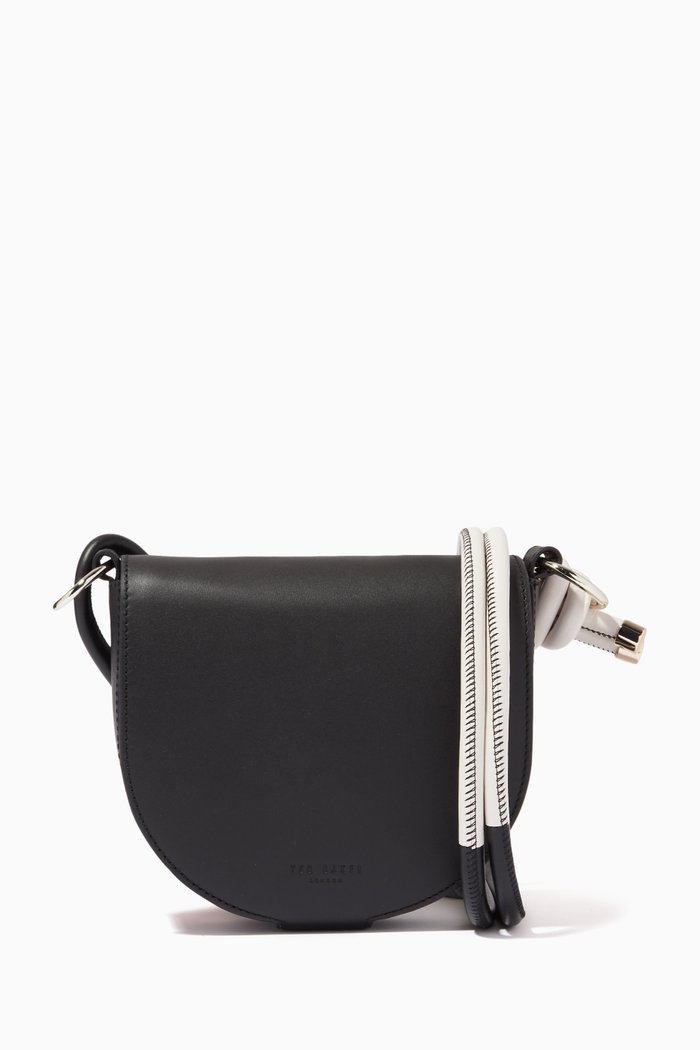 

Amelina Crossbody Bag in Leather, Black