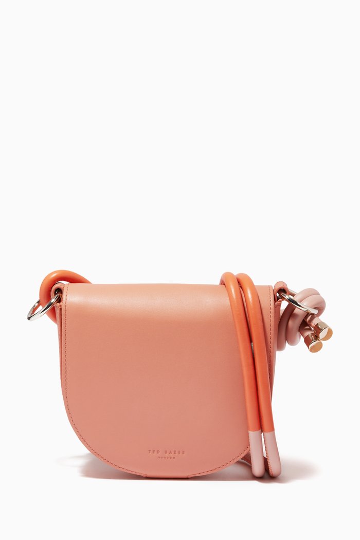 

Amelina Crossbody Bag in Leather, Pink
