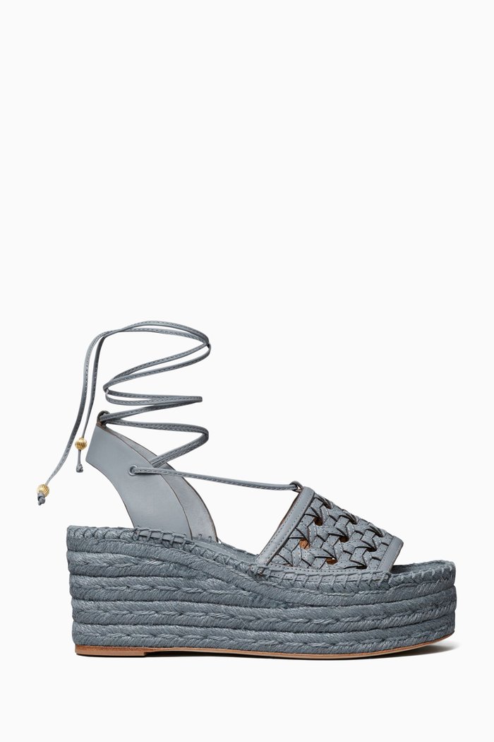 

Basketweave Platform Espadrille, Blue