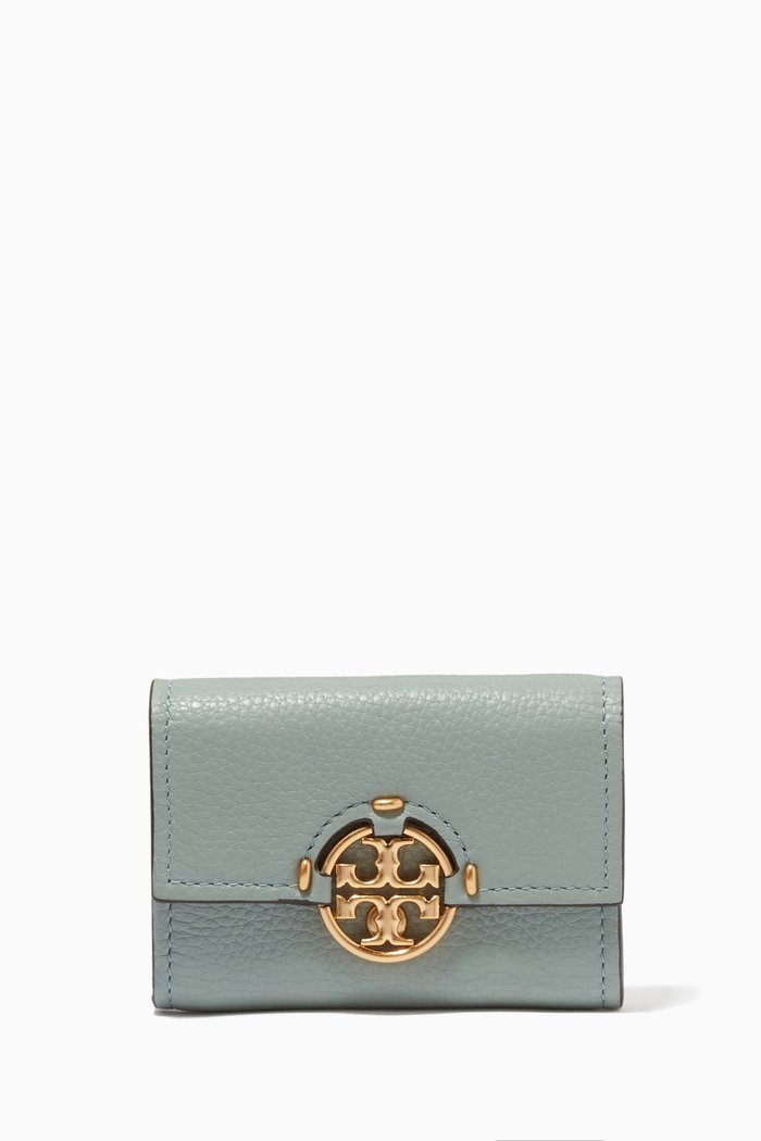 

Miller Mini Wallet in Leather, Blue