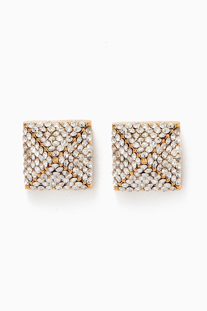 Valentino Garavani Rockstud Earrings in Brass, Gold