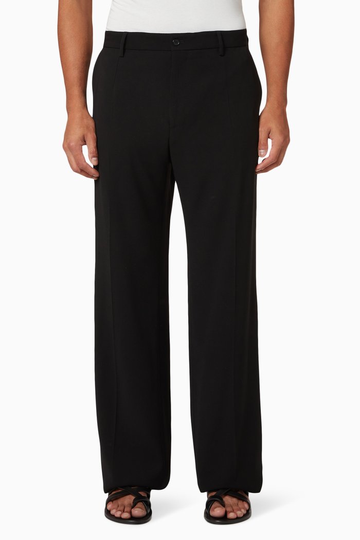 

Tailored Pants in Virgin Wool, Black