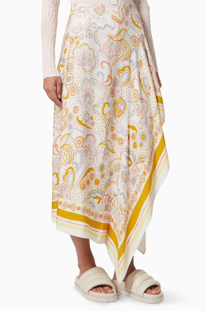

Rafaele Column Skirt in Viscose, Yellow