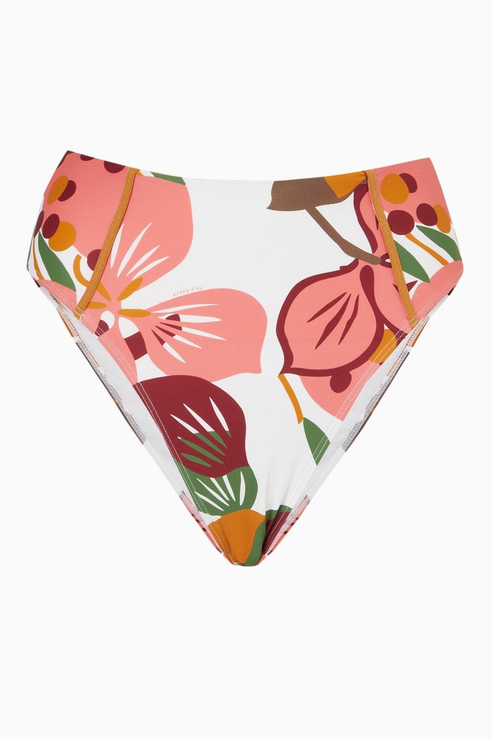 

Lece High Waist Bikini Bottoms in ECONYL®, White