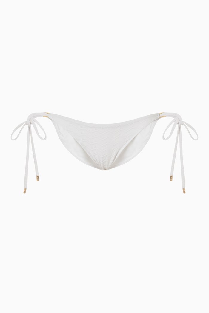 

Cancun Zigzag Bikini Bottoms, White