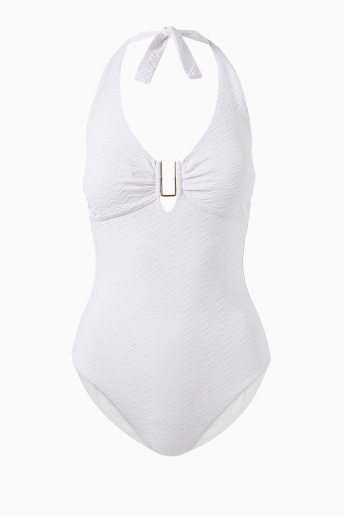 

Tampa Zigzag Swimsuit, White