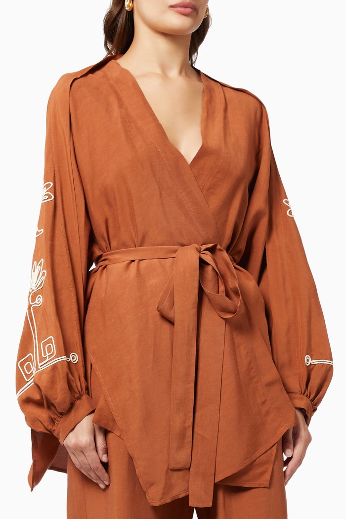 

Embroidered Jacket, Brown