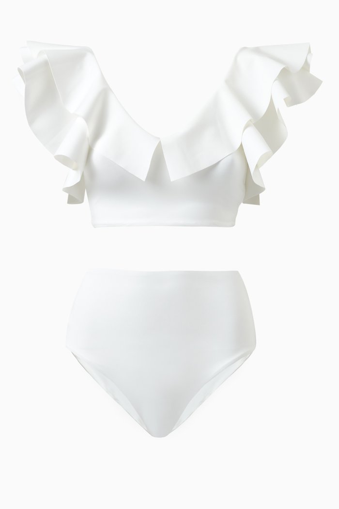 

Mila Bikini Set in Lycra, White