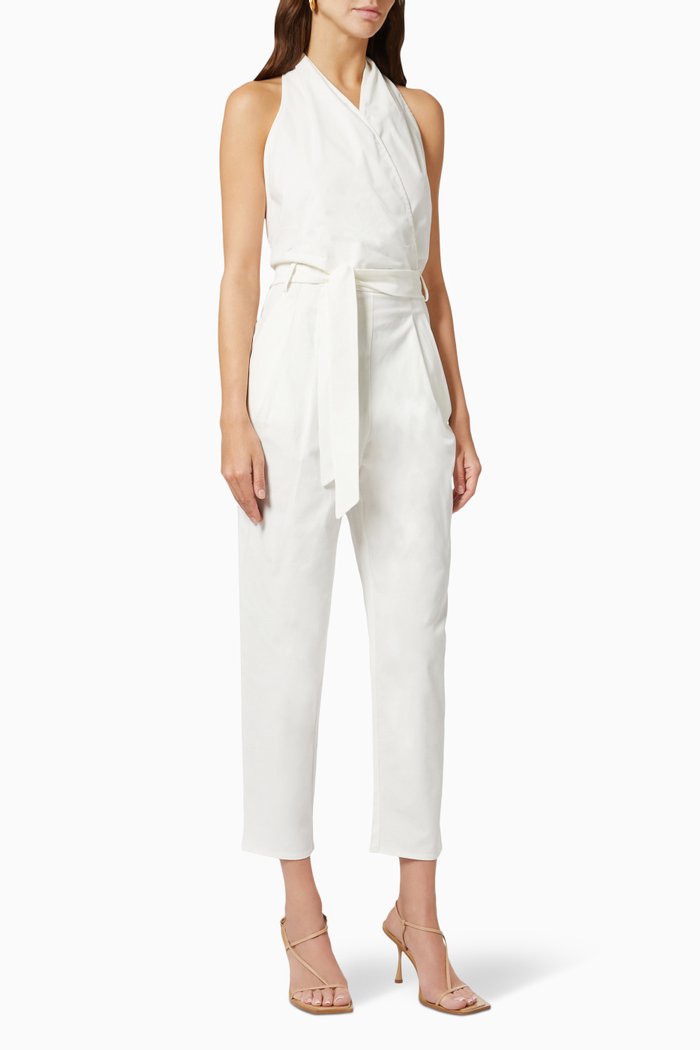 

Low-Cut Jumpsuit, White