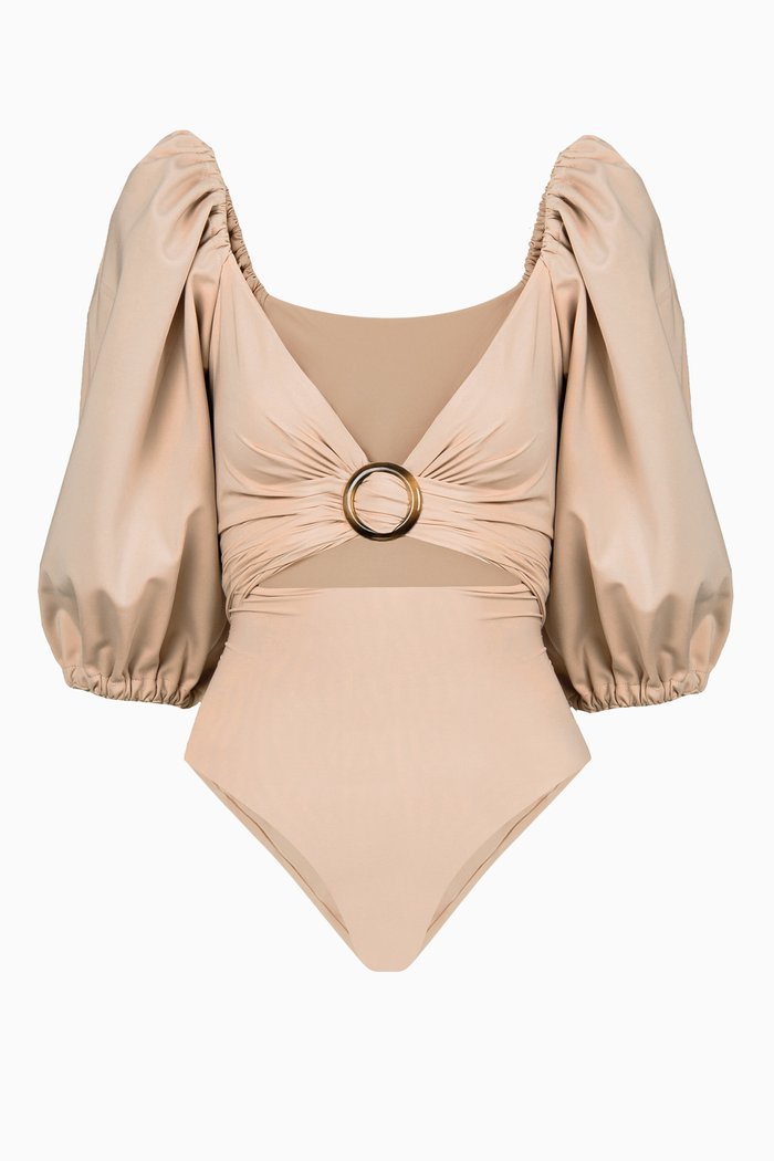 

Sorrento Sleeved Swimsuit, Neutral