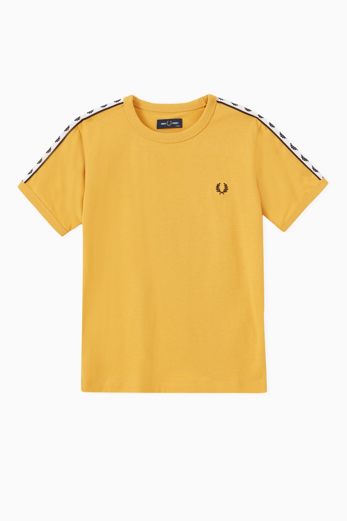 

Taped Ringer T-Shirt in Cotton Jersey, Gold