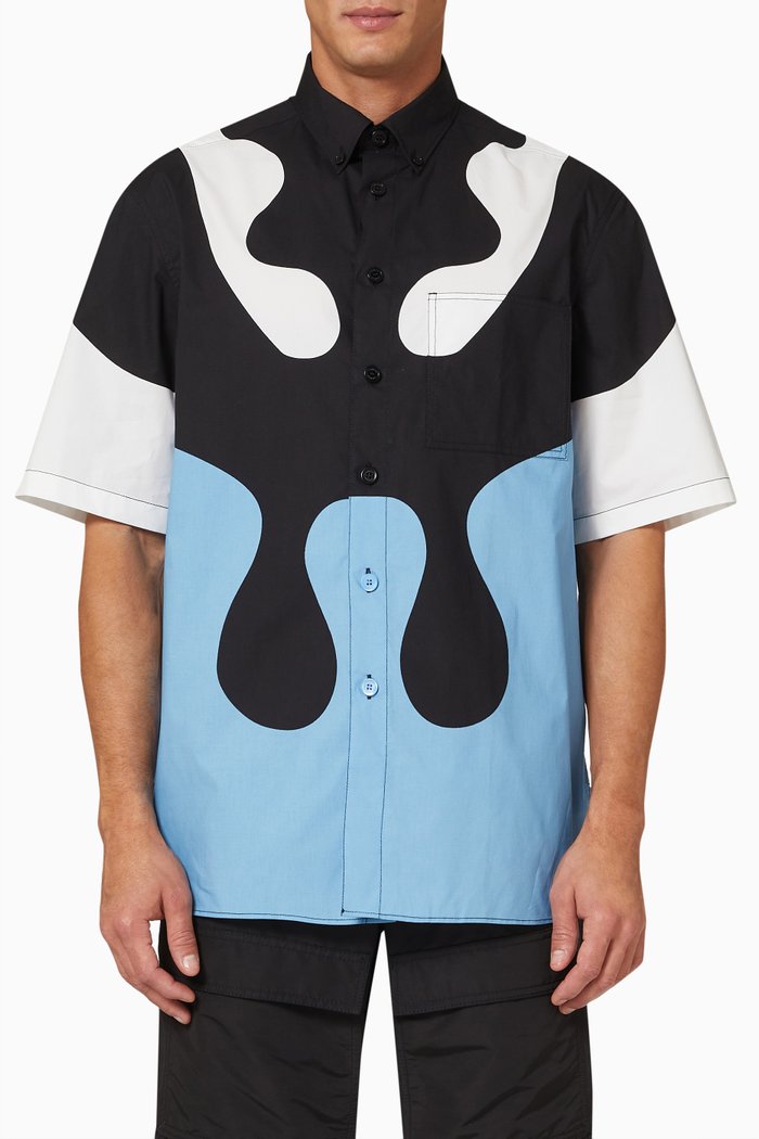 

Abstract Print Shirt in Cotton, Multicolour