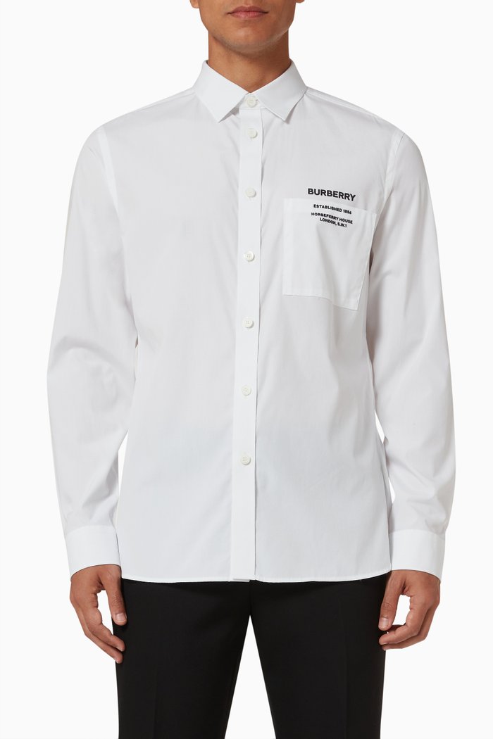 

Horseferry Shirt in Cotton, White